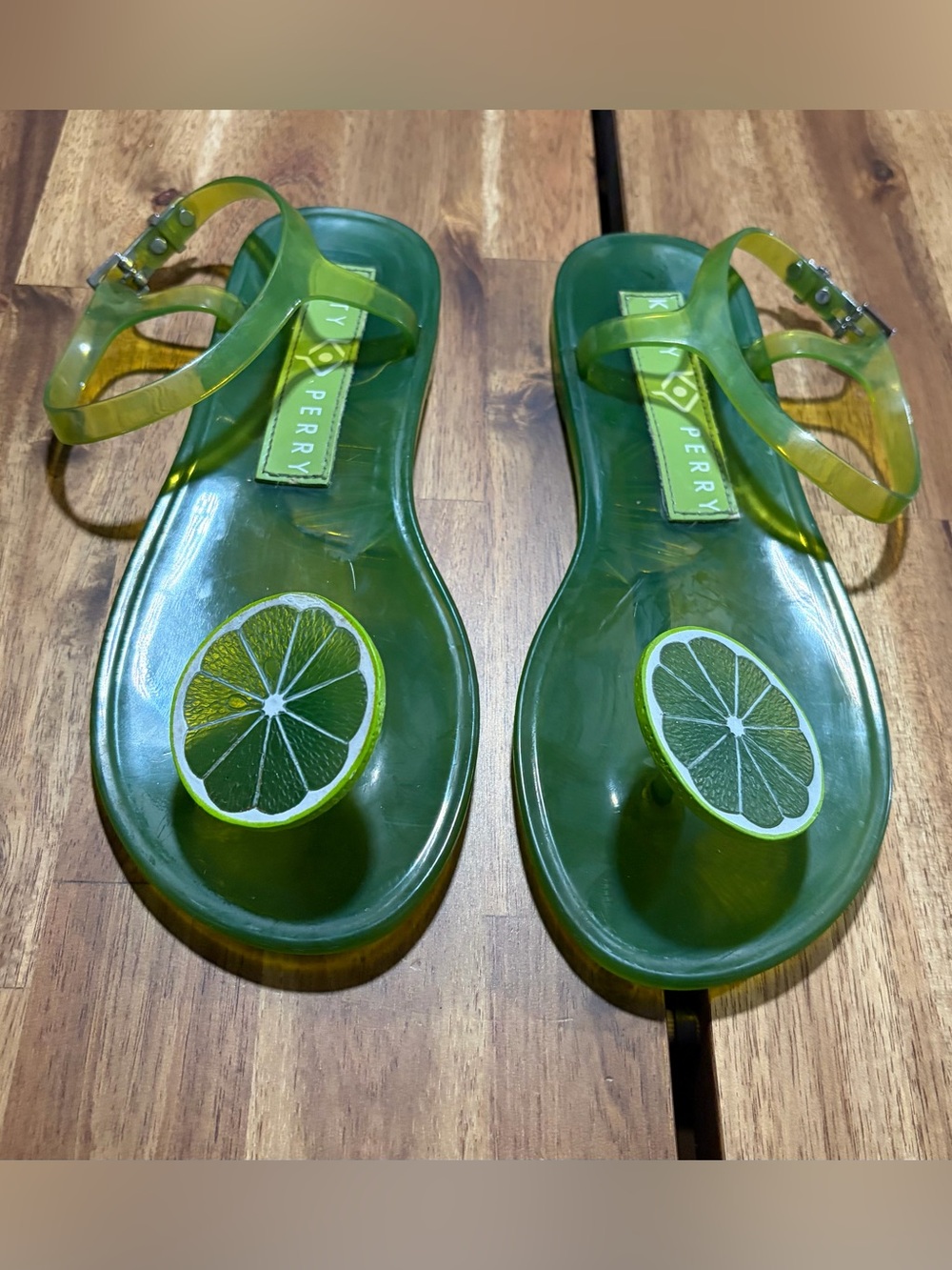 Katy Perry The Geli Lime Thong Strapped Jelly Sandals